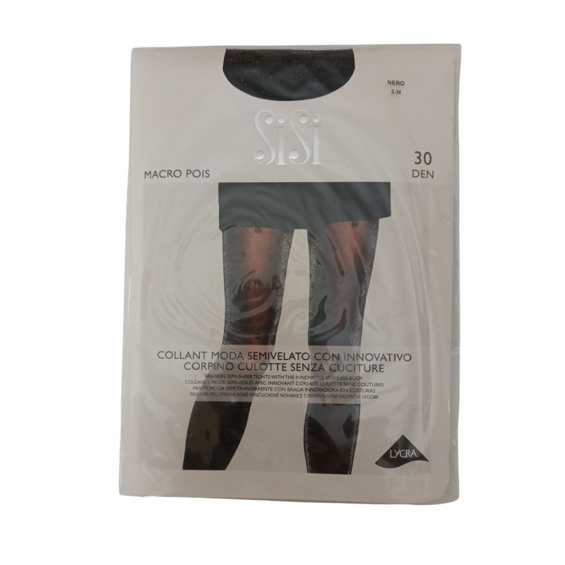 Collant Sìsì MACRO POIS colore Nero 30 denari taglia 3 M