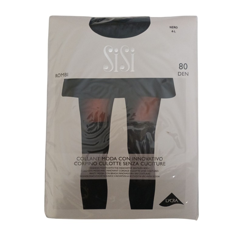 collant Sisì ROMBI colore nero taglia 4 L collant Sisì ROMBI colore nero taglia 4 L