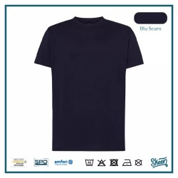 T-shirt da lavoro unisex in cotone colore Blu scuro taglia S e XXXL